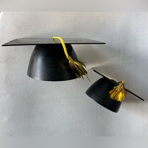 Two Decorative Graduation Hats 🎓 Cake Toppers